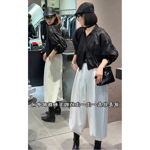 新款 短裤 时尚 风减龄纯色炸街长袖 夹克外套女 个性 欧洲站2026春季