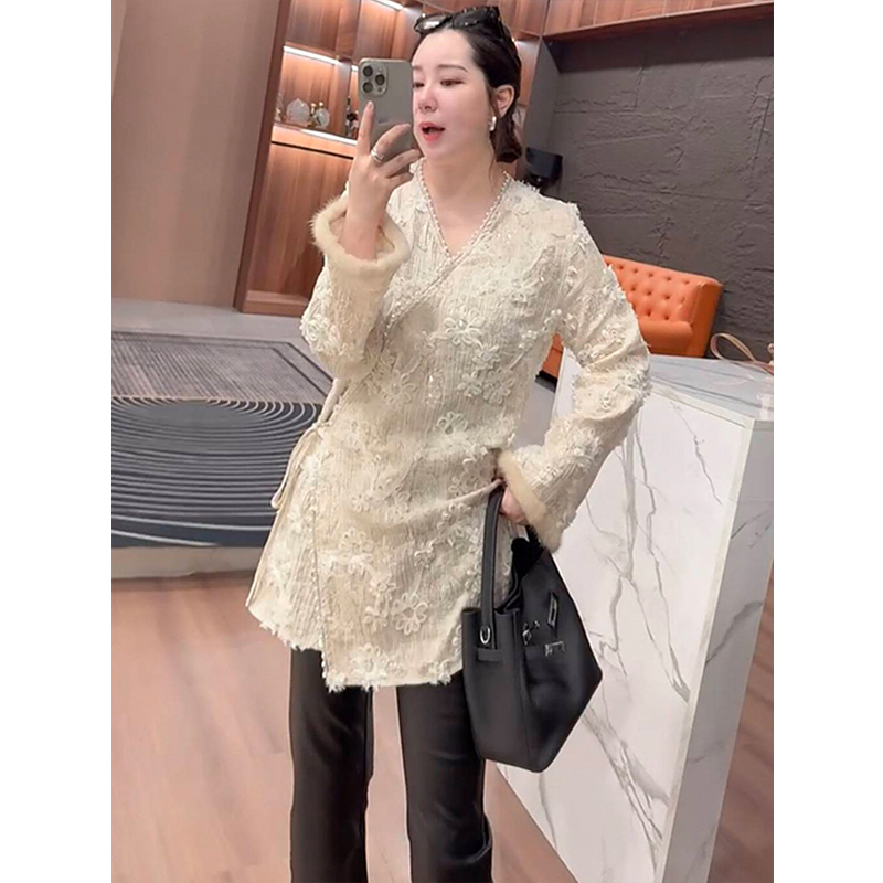 洋气轻奢名媛风显瘦纯色长袖衬衫