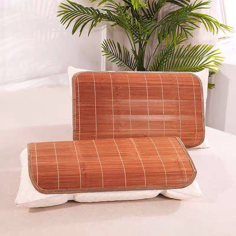 仟丝贝枕巾一个凉席枕片夏季碳化披片竹枕片枕席凉席枕披光滑枕头
