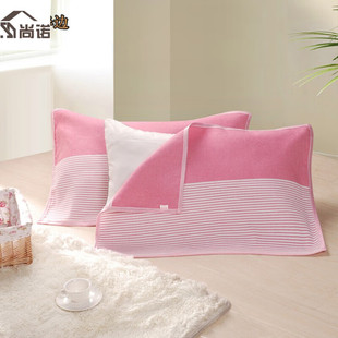 深灰色灰半边 一对装 栀晚鸢粗布枕巾枕巾吸汗单人加厚加密50