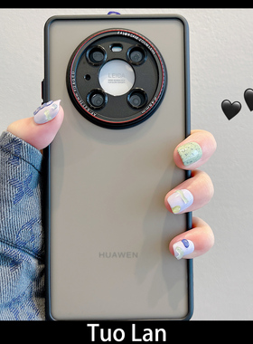 拓岚 拓岚 适用华为mate40pro手机壳p60高级感磨砂半透mate50proRS保时捷撞色边框mate50e防手汗p60pro全包女