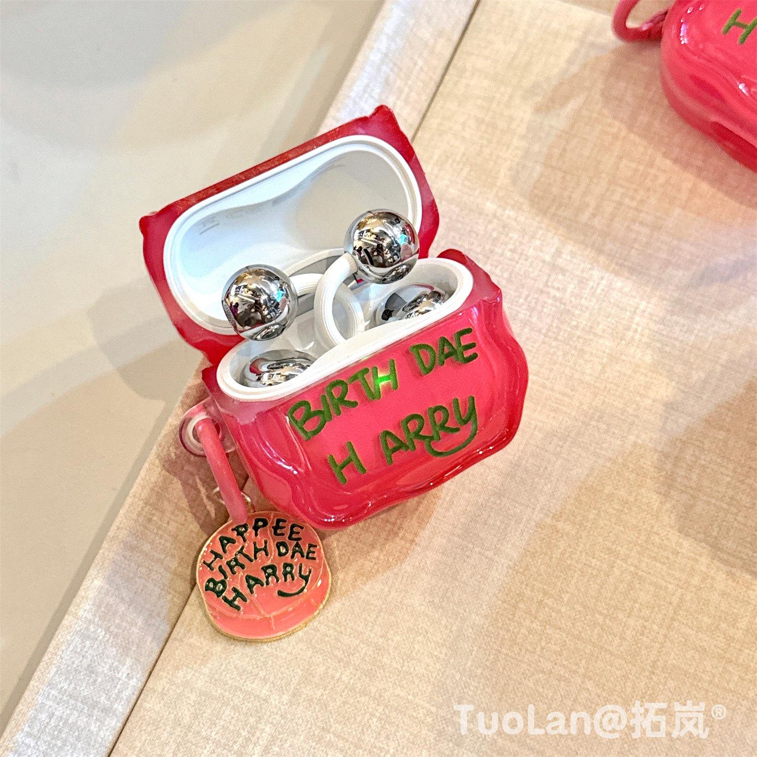 拓岚 适用华为freeclip2耳机保护套韩系ins甜酷辣妹玫红色英文Freebuds5i蛋糕吊坠FreeBudsSE3/se2防摔壳网红,3C数码配件,耳机保护套,淘宝优惠券,粉丝福利购,淘宝优惠卷