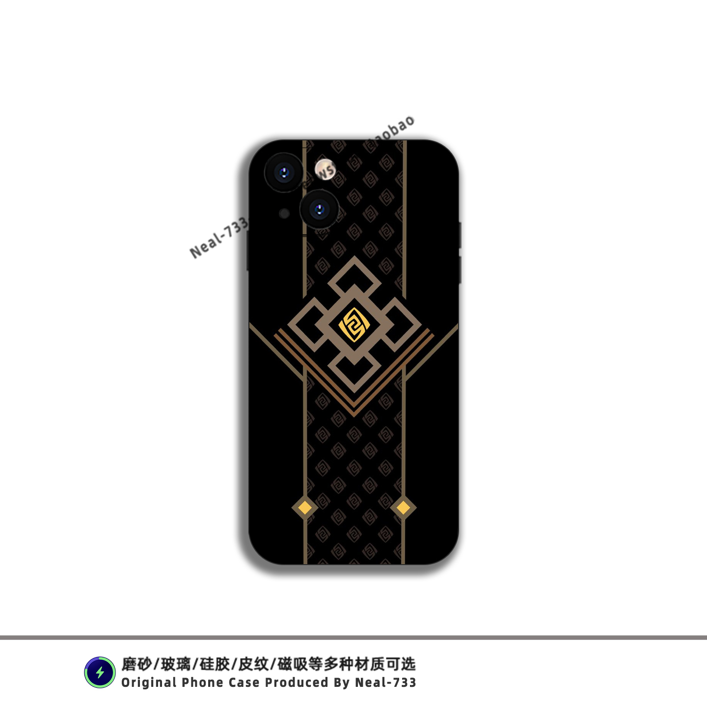原神钟离创意全包防摔手机壳适用于苹果15小米14华为荣耀VIVO液态硅胶OPPO动漫周边iPhone16ProMax磨砂磁吸壳