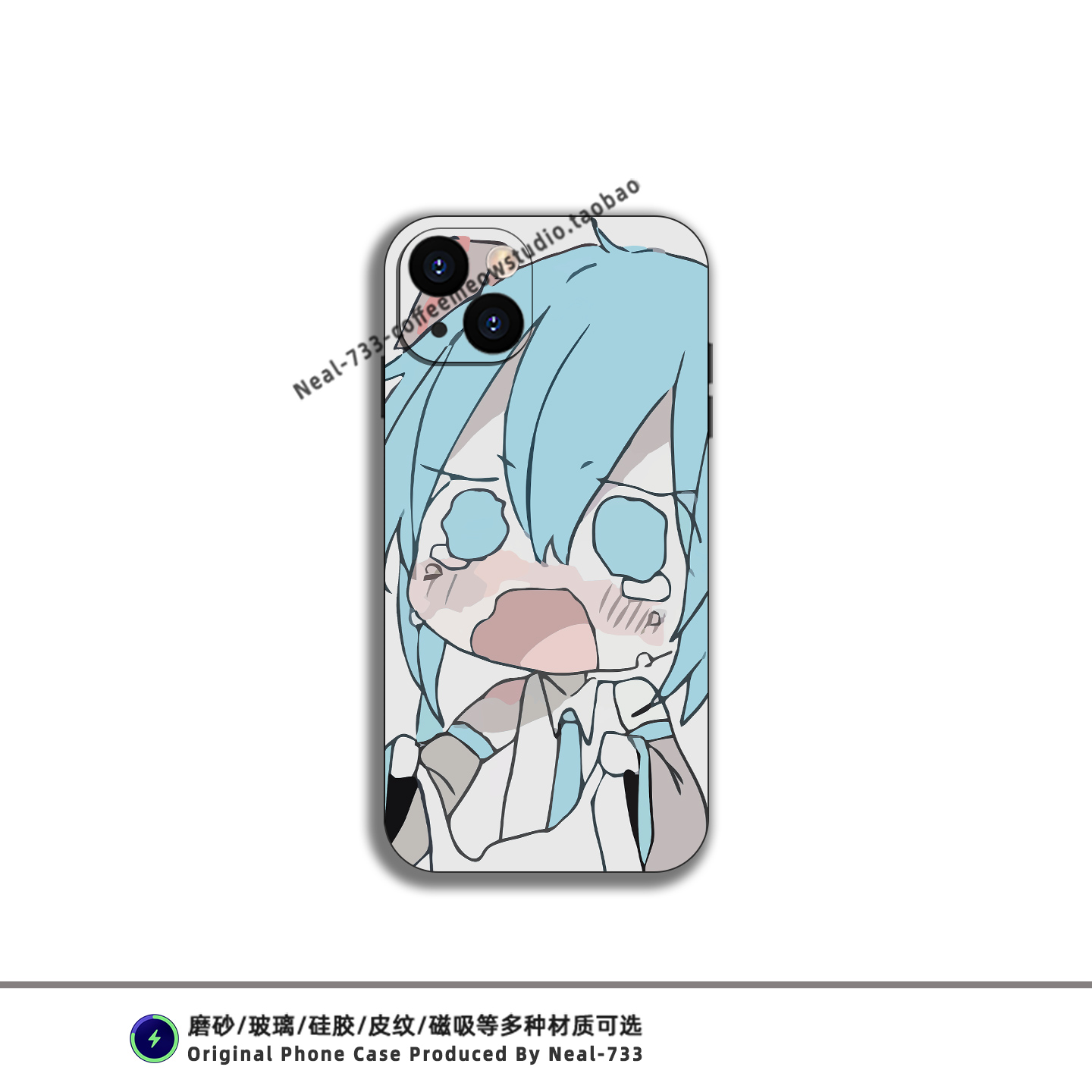 可爱卡通初音少女手机壳适用iPhone15小米14红米K80华为P70动漫周边OPPO防摔硅胶VIVO苹果16ProMax磁吸保护壳