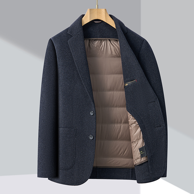 男士秋冬季毛呢大衣羽绒内胆