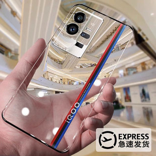 适用vivoiqoo11手机壳新款 11s超薄IQOO10pro透明防摔iqoo11pro无边框iqoo9半包边iqoo8曲面屏简约硬壳简约