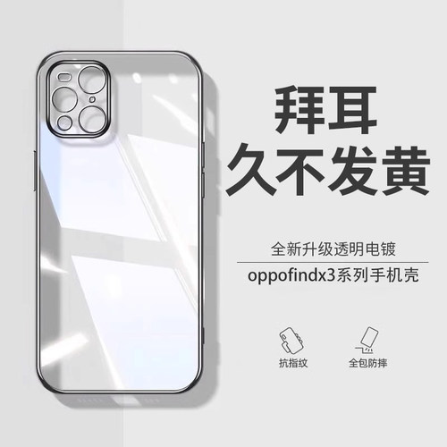 适用oppofindx3透明硅胶防摔壳