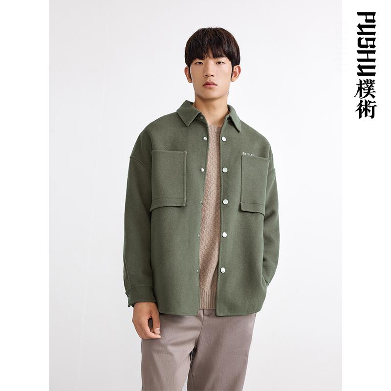 朴术日系风青年双面呢大衣