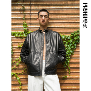 新品 秋季 黑色痞帅真皮夹克外套轻奢皮衣男 2025年商场同款 朴术男装