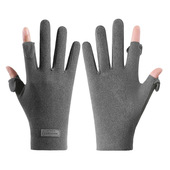 秋款 加绒全指半指户外开车触屏骑车手套 德绒防寒保暖手套女秋冬季