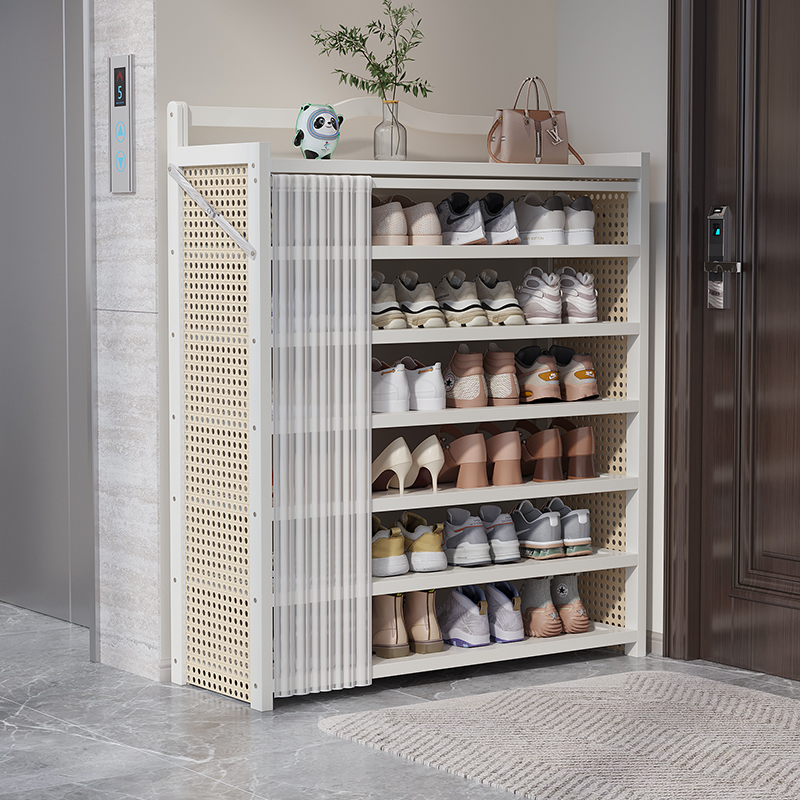 美之构简约现代竹制免安装鞋架