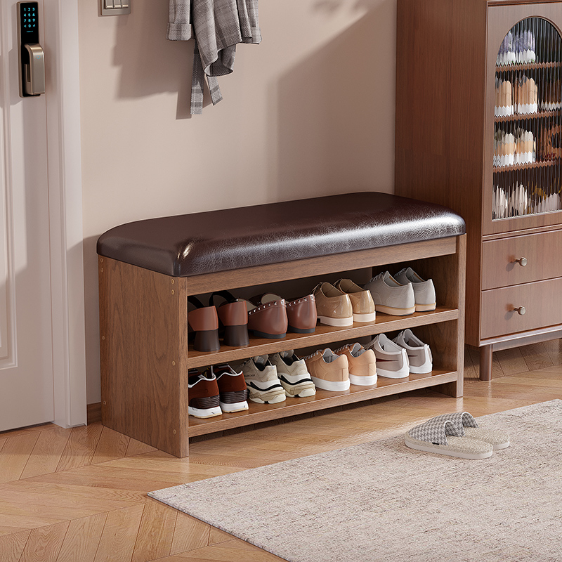 美之构楠竹换鞋凳可坐可收纳