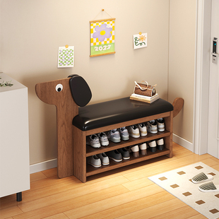 小狗换鞋凳门口家用可坐鞋柜坐凳一体入户门穿鞋凳进门凳2025新款