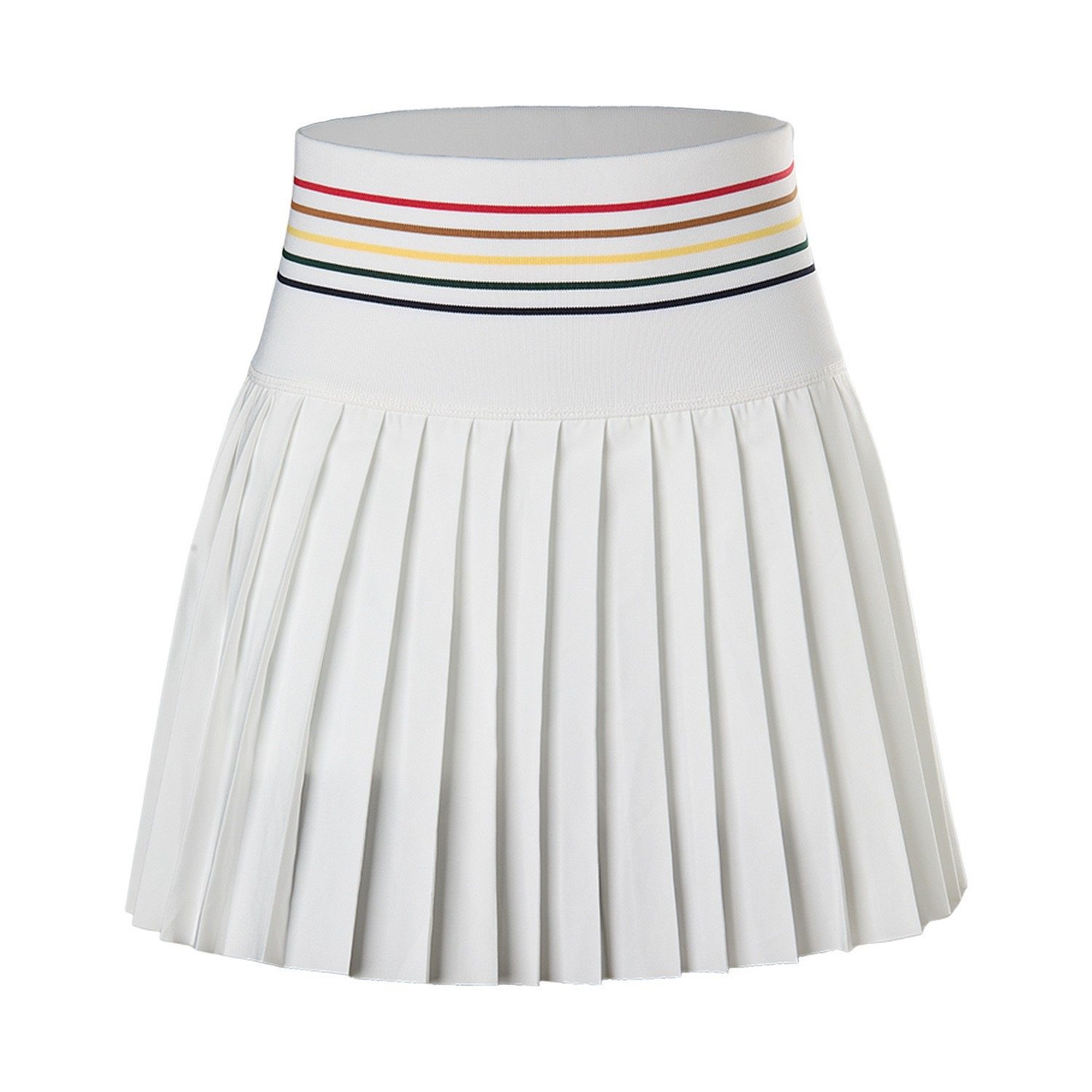 Tennisgirl学院风条纹高腰百褶网球裙女运动短裙百搭修身速干透气