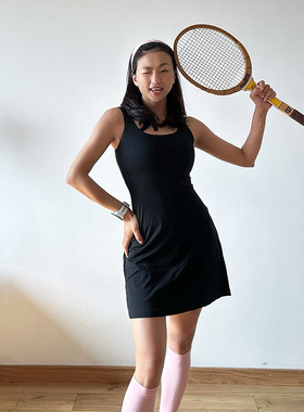 Tennis girl 专业速干网球裙 运动连衣裙防走光修身高弹性速干