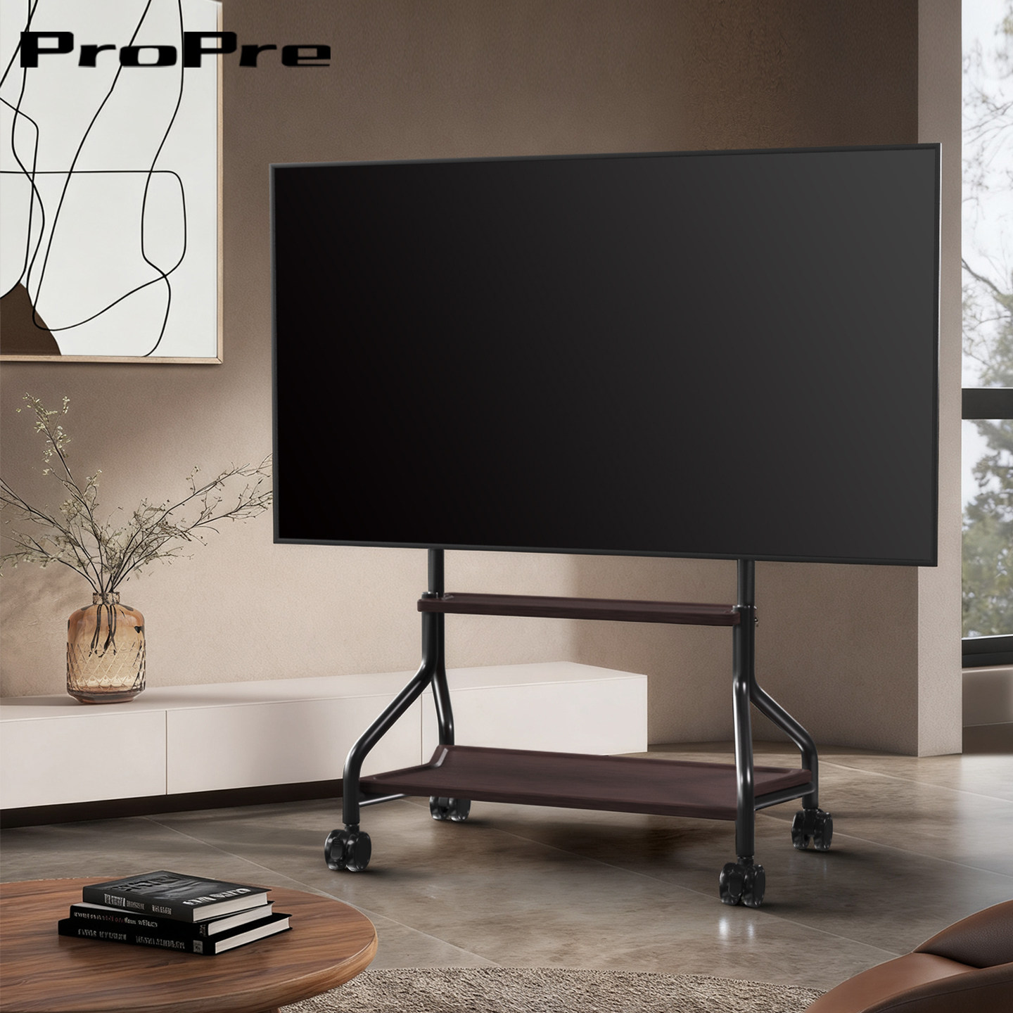 propre家用电视艺术推车双层置物