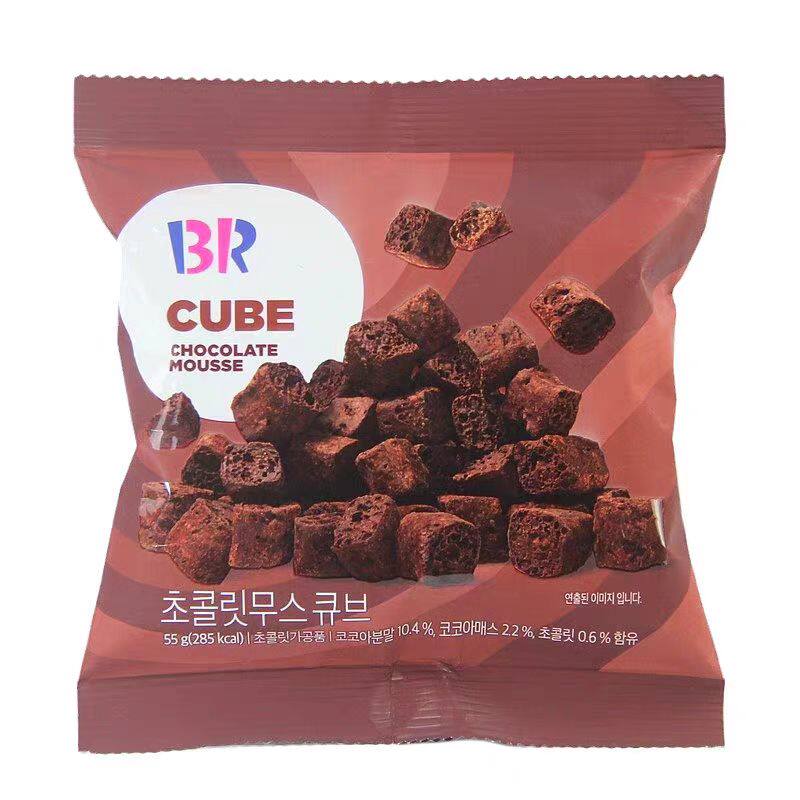 韩国BR巧克力慕斯味芝士蛋糕味草莓味红丝绒方块酥休闲小零食