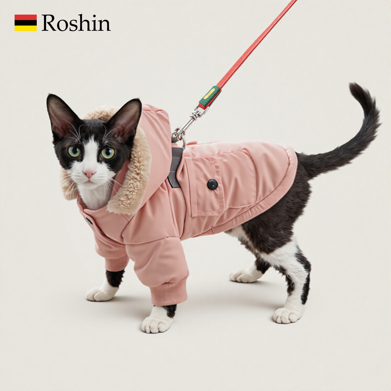 Roshin冬季加厚保暖小奶猫棉衣