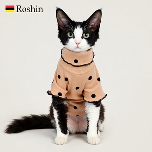 Roshin德文猫无毛猫猫咪护肚子打底衫冬可爱宠物司芬克斯小猫衣服