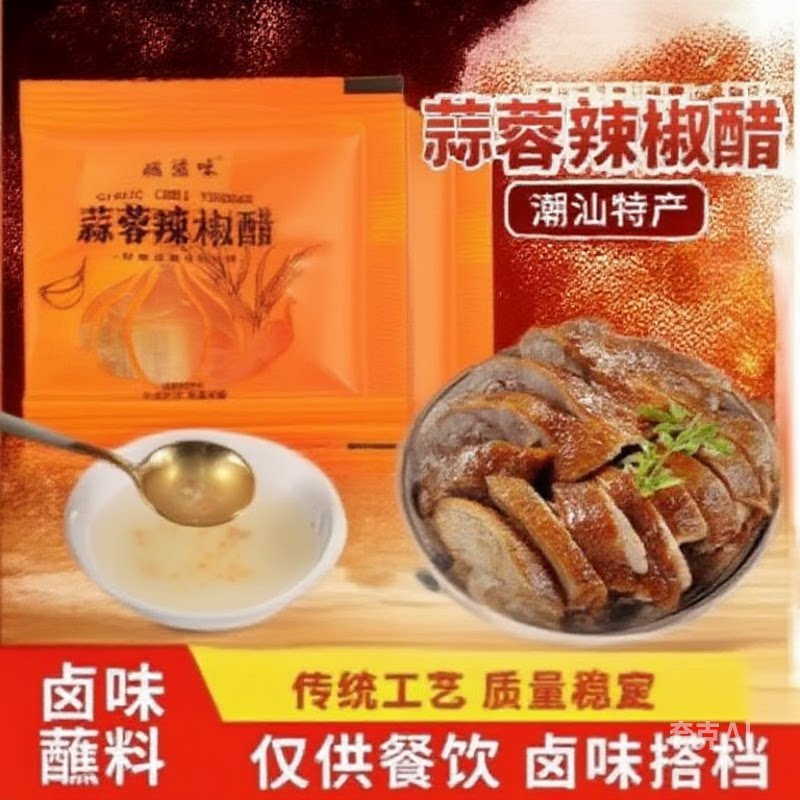 独立小包装潮汕蒜泥醋辣椒醋