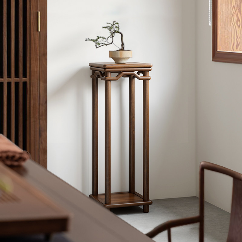 新中式胡桃木家用落地花几实木花台客厅禅意仿古花盆阳台置物架子,住宅家具,花架/花几,淘宝优惠券,粉丝福利购,淘宝优惠卷