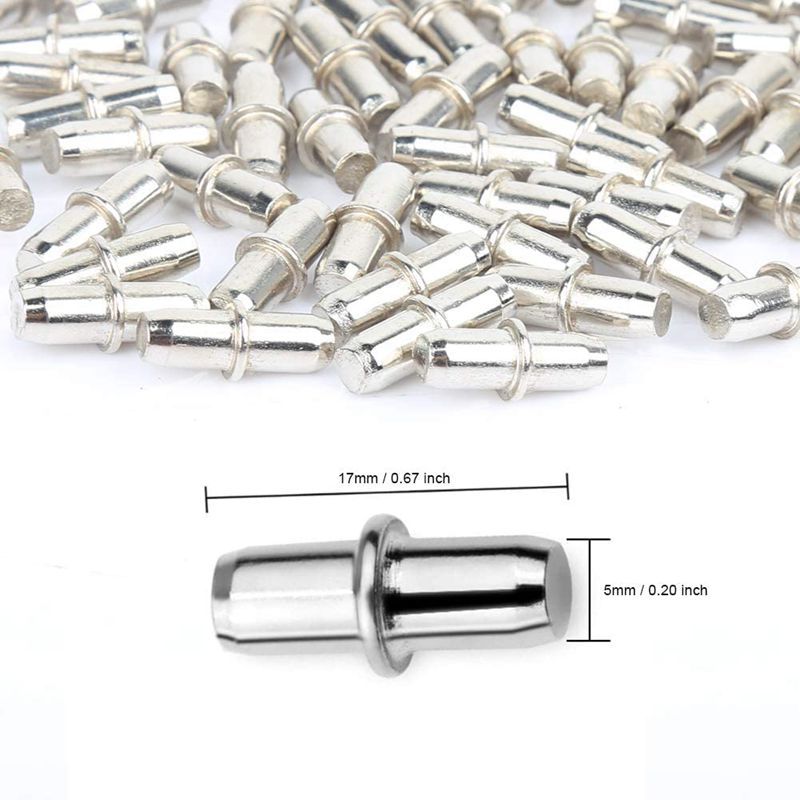 50 件搁板销5mm*17mm隔板托销支撑支架层板中轴托架衣柜跨境货源