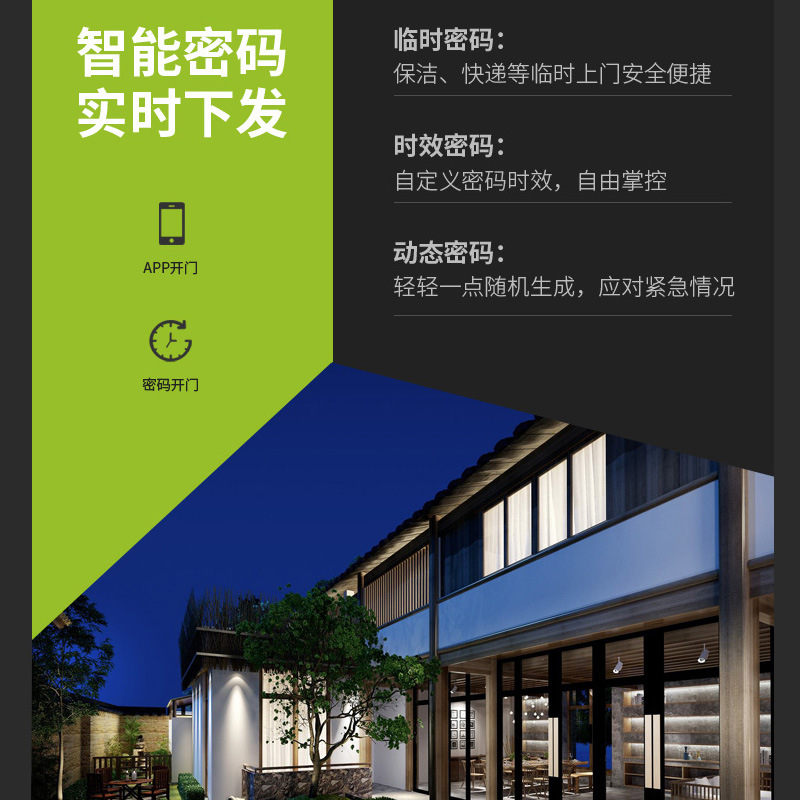 NFC公寓锁密码锁APP通通锁磁卡出租房防盗门锁套装智能蓝牙刷卡锁