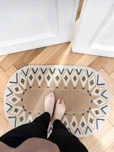 羊毛地毯卧室床边毛毯起居室入口小脚垫法式无障碍入口门地垫浴室