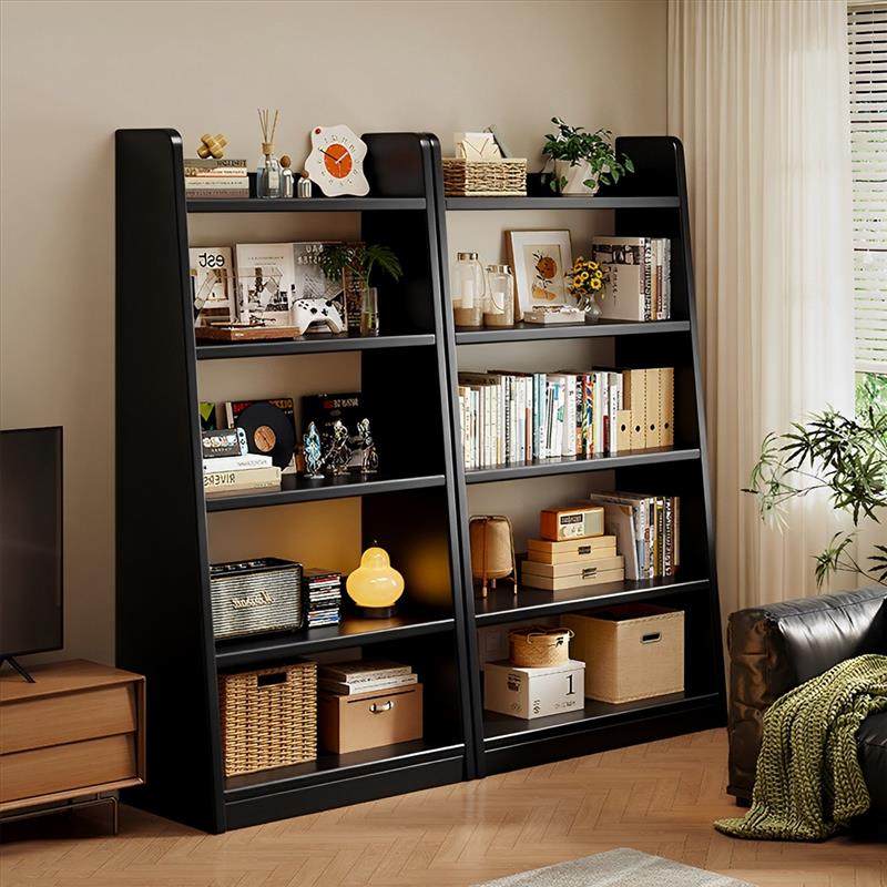 书柜落地靠墙置物架客厅书房家用梯形收纳柜实木书架一体简易书柜,住宅家具,书架,淘宝优惠券,粉丝福利购,淘宝优惠卷