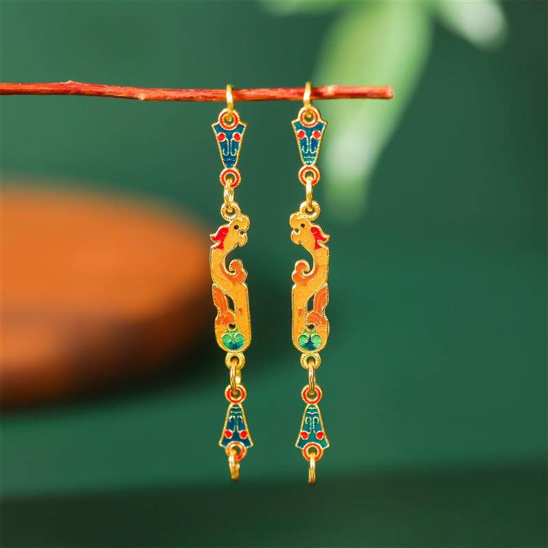 通体S925银镀古法金烧蓝上古神龙节链配件DIY新中式精工百搭节链,饰品/流行首饰/时尚饰品新,银饰项链,淘宝优惠券,粉丝福利购,淘宝优惠卷