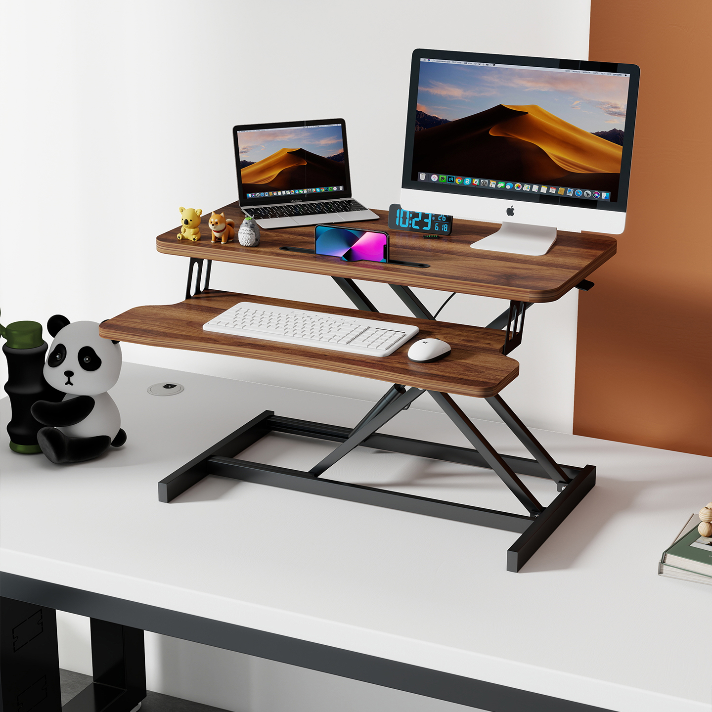 升降桌面站立式工作台电脑增高架