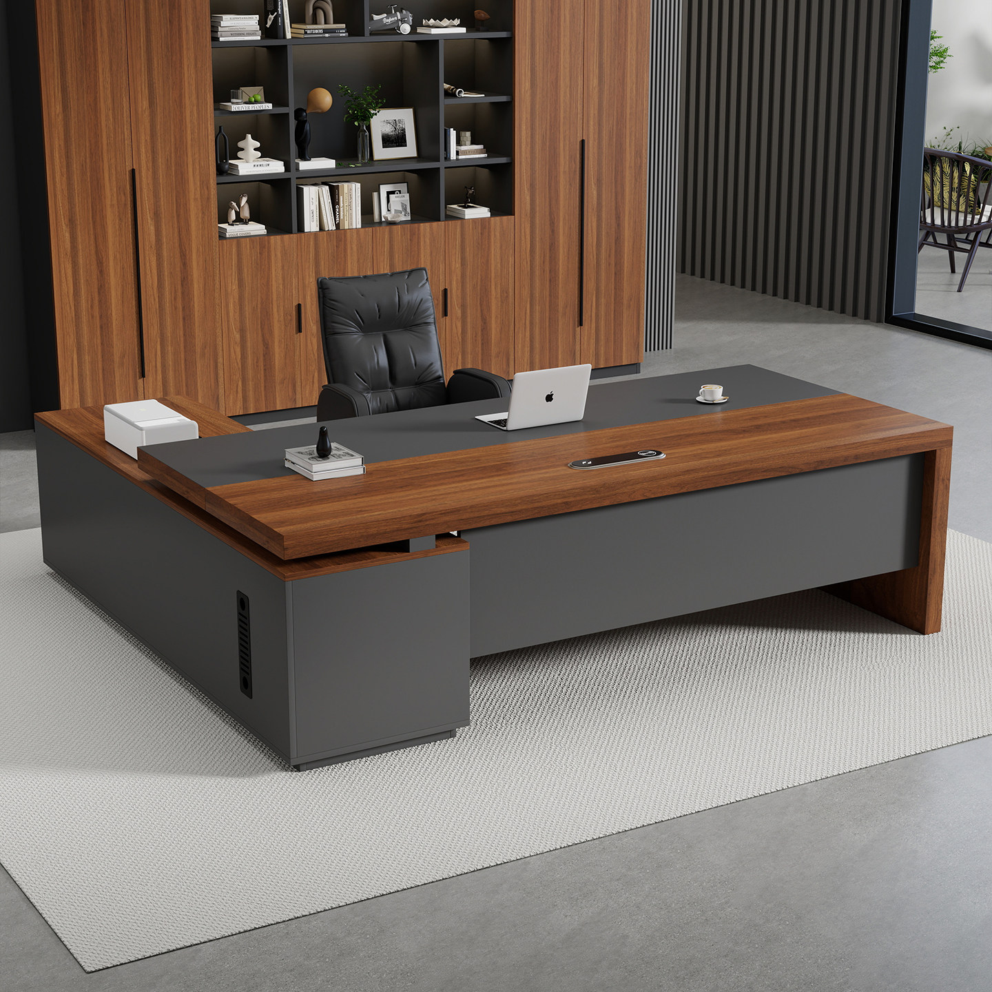 [热销第1名]实木高端办公老板桌