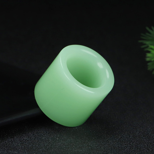 天然玉石扳指新疆和田玉扳指青白玉戒指男款大权在握把件玉扳指