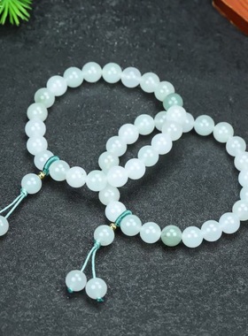 翡翠色天山翠圆珠玉手串