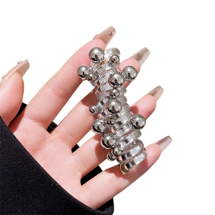 珠珠电话线发绳高马尾时尚气质泡泡编发扎马尾神器头饰发饰