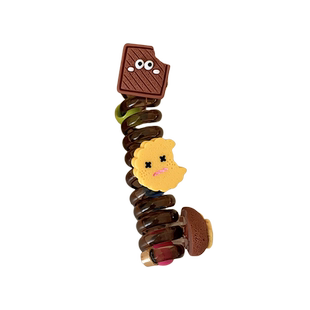 小饼干泡泡辫电话线发绳女气质扎头发饰2024新款扎马尾不伤发头绳