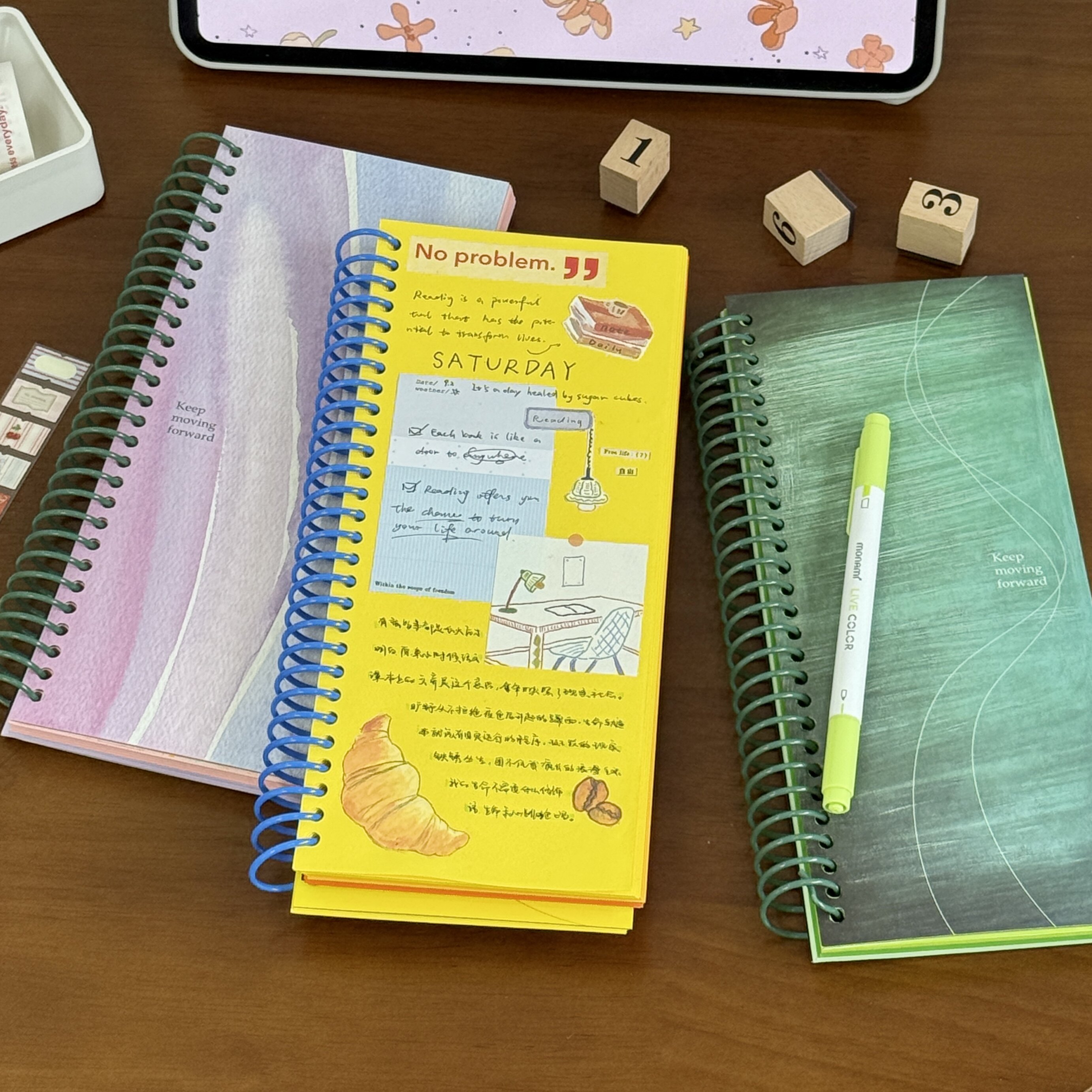 夏日柠檬黄彩色线圈本高颜值笔记本创意学生加厚便携手账本日记本