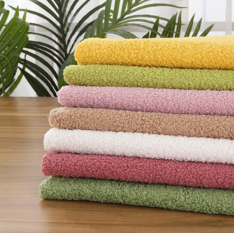 泰迪绒布料圈圈羊羔绒颗粒绒diy手工布料面料服装毛绒玩具羊圈绒