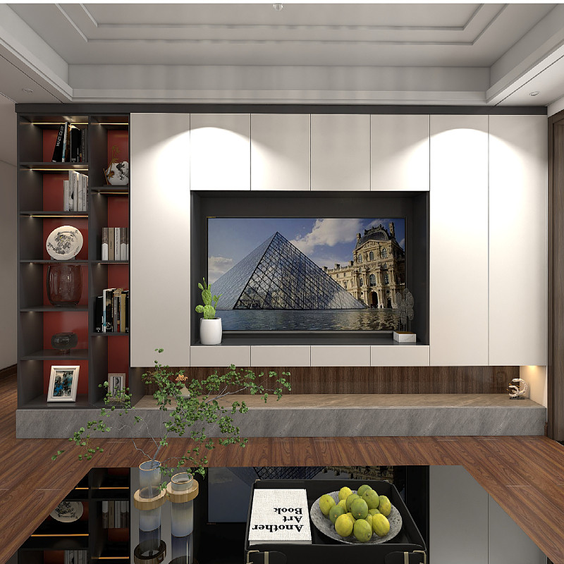 定制电视柜济南全屋定制家具厂家定做电视墙收纳电视柜现代简约