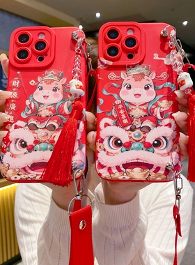 ins新年马适用vivoX300手机壳X100X80X70X90X200全包S30S20防摔S17S19喜庆红S18S16S15个性女X300Pro软硅胶套