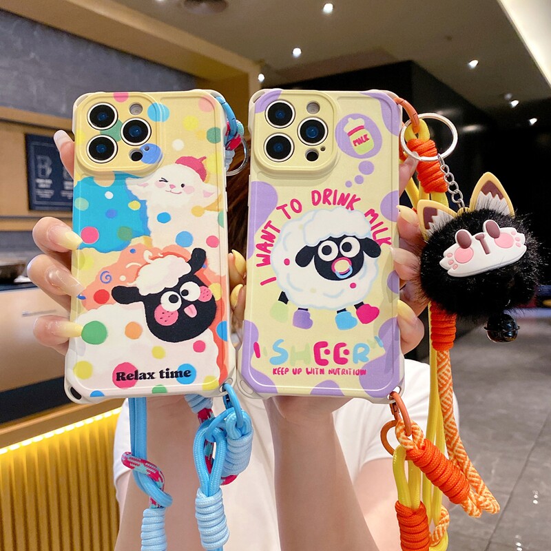 网红个性羊适用一加ACE5pro手机壳OneplusACE6/5全包ACE3/3V斜跨背ACE2pro/2V防摔一加15/12女一加13软硅胶套