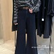 BENMI本谜韩系复古百搭高腰显瘦直筒微喇牛仔裤 女阔腿拖地裤 8158