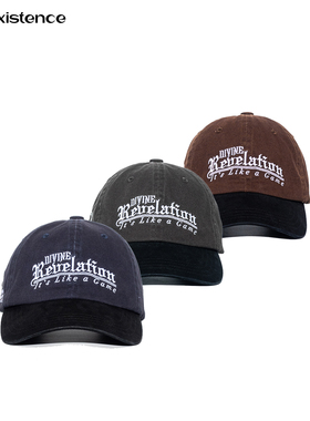 IN EXISTENCE存世25SS「神明启示」三色刺绣六片式弯檐棒球帽