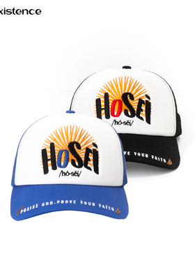 【翁杰同款】IN EXISTENCE存世 25SS「好势」网眼弯檐刺绣卡车帽