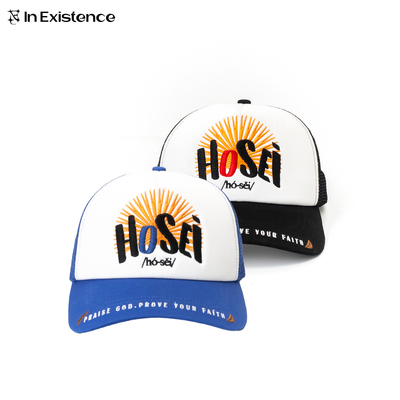 【翁杰同款】IN EXISTENCE存世 25SS「好势」网眼弯檐刺绣卡车帽