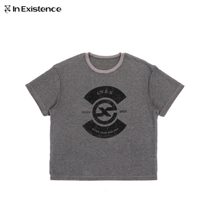 水洗做旧反车华夫格图腾印花短袖 EXISTENCE存世26SS