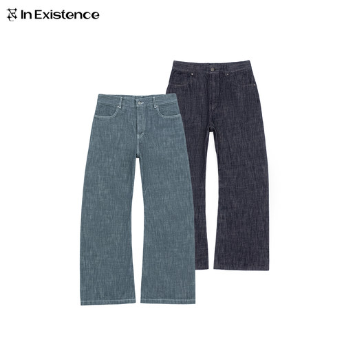 IN EXISTENCE存世26SS「摇青&松烟」定织纹理固色弯刀微喇原牛