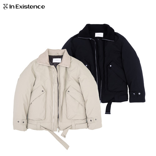 IN EXISTENCE存世 24FW双形态领口90白鸭绒可调节绑带羽绒服