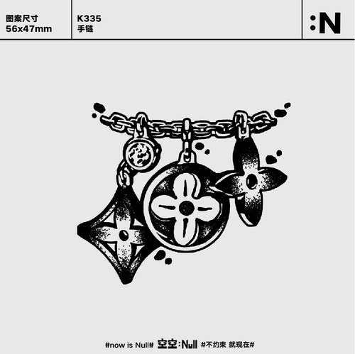空空NULL 手链  草本保持久防水持久果汁纹身贴