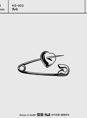 空空NULL 扎心 草本保持久防水持久果汁纹身贴女锁骨性感ins风